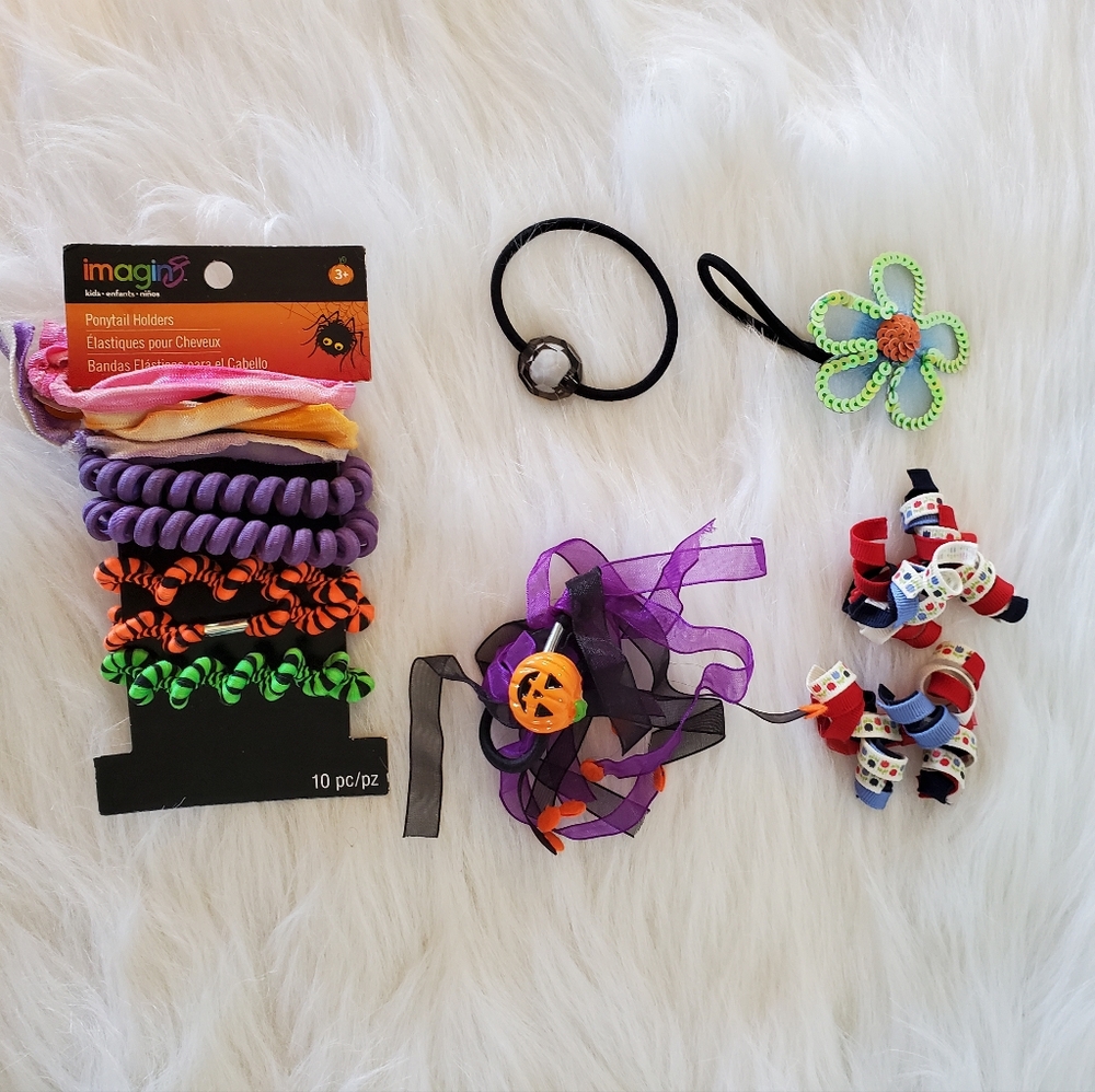 Multiple Girl's Pony Tail Bands